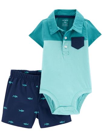 CARTER'S - Polo & Shorts 2 Piece Set BLUE