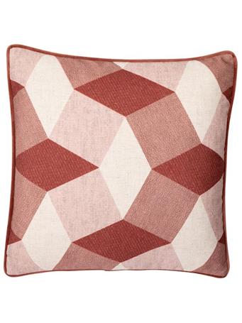 MALINI - Geometric Pattern Decorative Pillow PINK