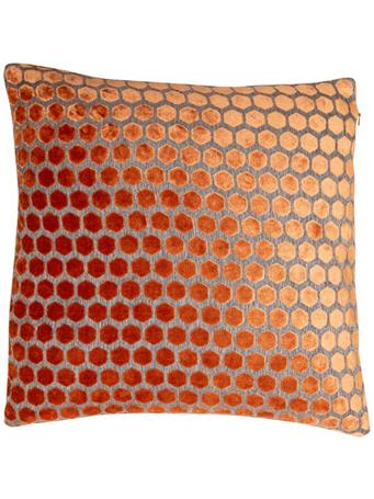MALINI - Honeycomb Small Decorative Pillows ORANGE