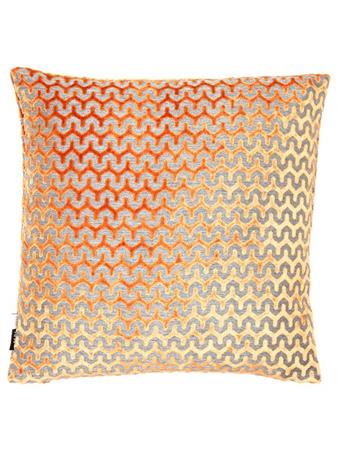 MALINI - Zig Zag Small Decorative Pillow ORANGE