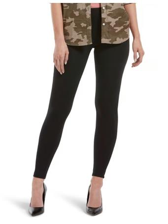 HUE - Wide Waistband Blackout Cotton Leggings BLACK