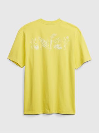 GAP - Gap ? Ron Finley Adult 100% Organic Cotton Graphic T-Shirt SHOOTING STAR