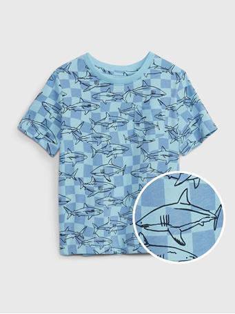 GAP - Toddler 100% Organic Cotton Mix & Match Pocket T-Shirt BLUE CHECKER
