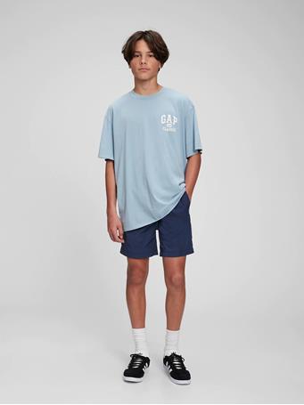 GAP - Teen 100% Organic Cotton Gap Logo Archive T-Shirt BLUE ICE