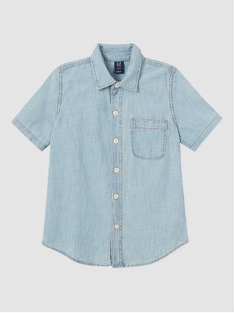 GAP - Kids Chambray Shirt MED WASH BLUE