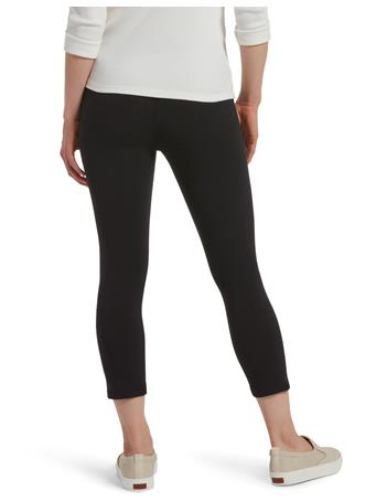 HUE - Ultra Capri with Wide Waistband BLACK