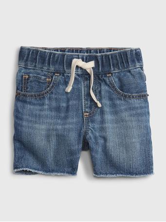 GAP - Baby 100% Organic Cotton Denim Pull-On Shorts with Washwell DENIM BLUE