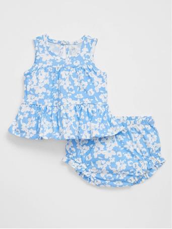 GAP - Baby Tiered Print Outfit Set UNION BLUE