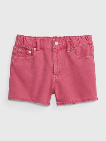 GAP - Kids High-Rise Girlfriend Shorts with Washwell PHOEBE PINK