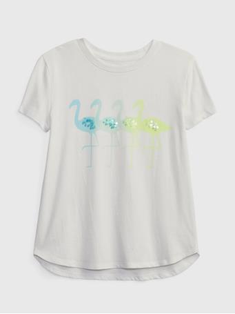 GAP - Kids 100% Organic Cotton Interactive Graphic T-Shirt NEW OFF WHITE
