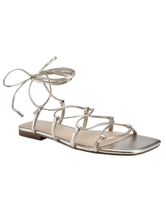 MARC FISHER - Flat Strappy Sandal GOLD