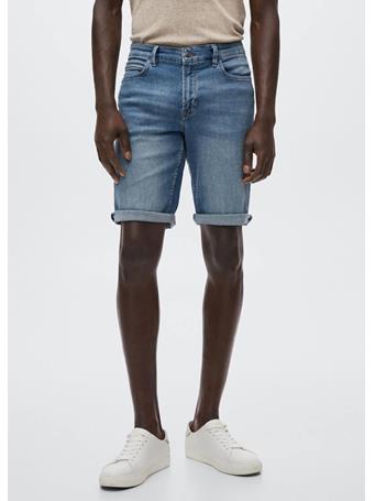 MANGO - Slim-fit Denim Bermuda Shorts DENIM BLUE