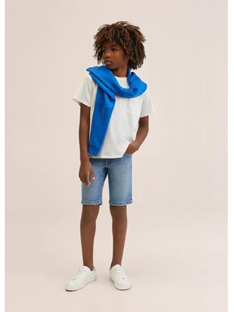 MANGO - Cotton Denim Shorts TMMED BLUE