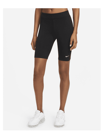 NIKE - Sportswear Essential Women's Mid-Rise Bike Shorts BLACK/(WHITE)