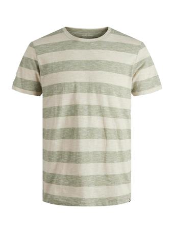 JACK & JONES - Stripe Tee OLIVE GREEN
