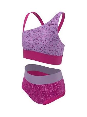 NIKE - Asymmetrical Top and High Waist Swimsuit PINK PRIME