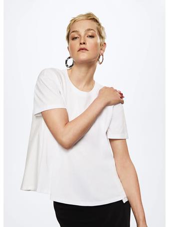 MANGO - 100% Cotton T-shirt WHITE
