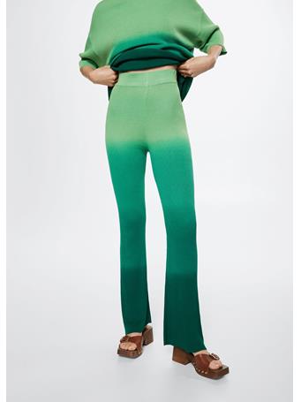 MANGO - Degraded Knit Trousers MEDIUM GREEN