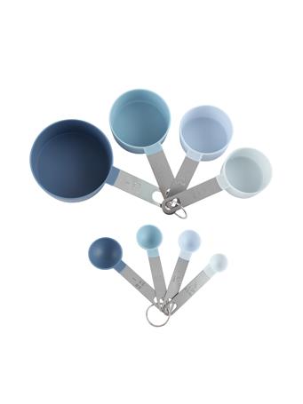 COOKING WITH COLOR - 8 Piece Measuring Cups And Spoons SPRING BLUE