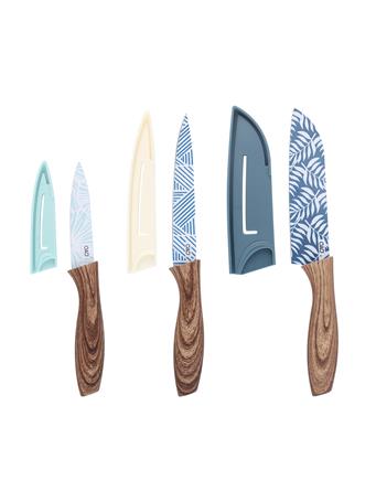 COOKING WITH COLOR - 3 Piece Knife Set Printed SUMMER BLUE