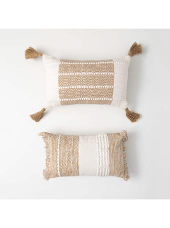 SULLIVANS - Two-Tone Natural Pillow - Set of 2 NATURAL