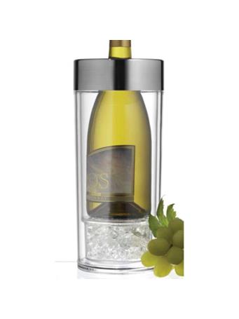 PRODYNE - Wine-On-Ice Acrylic Wine Cooler with Brushed Chrome Rim NOVELTY