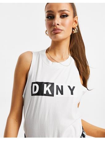 DKNY - Two Tone Logo Tank WHITE
