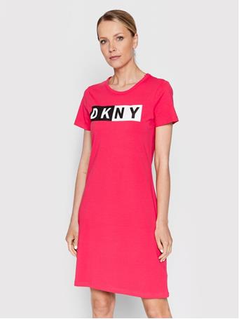 DKNY - Sport Cotton Logo T-Shirt Dress FIERY PINK