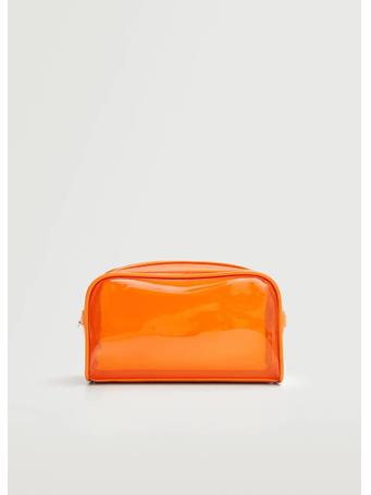 MANGO - Transparent Cosmetic Bag BRIGHT ORANGE