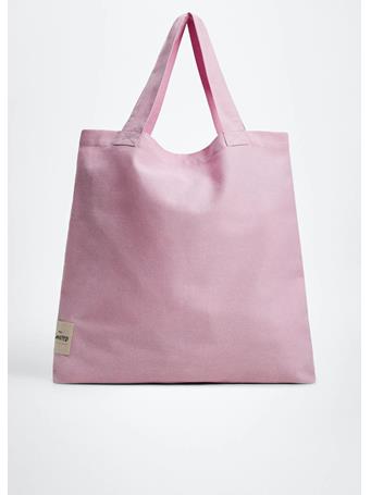 MANGO - Cotton Shopper Bag LT-PASTEL PINK