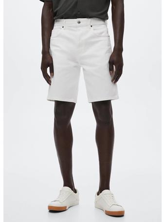 MANGO - Regular-fit Denim Bermuda Shorts WHITE
