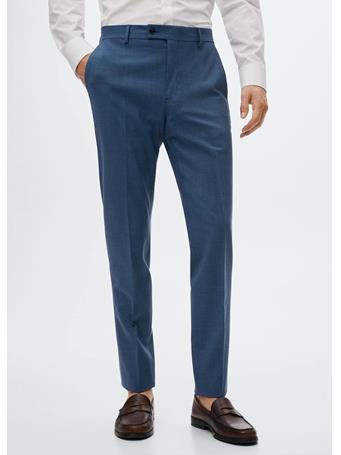 MANGO - Slim Fit Wool Suit Pants LGH BLUE