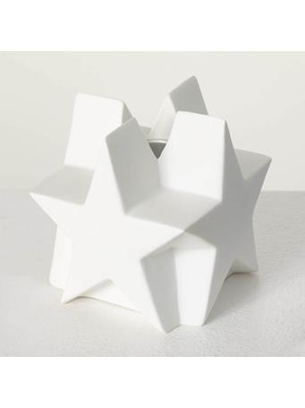 SULLIVANS - Star Single Taper Candle Holder WHITE