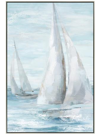 FREE CLOUD - Wall Art Sail Boat BLUE
