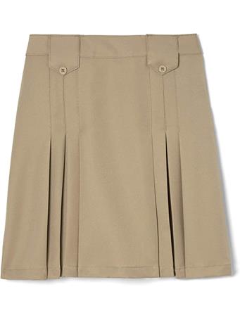 FRENCH TOAST - Front Pleated Skirt  KHAKI