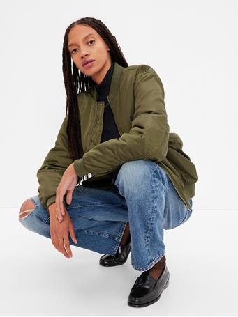 GAP - Bomber Jacket ARMY JACKET GREEN