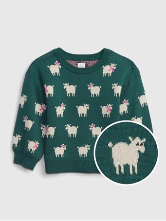 GAP - Toddler Printed Sweater SHEEPS GREY