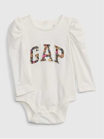 GAP - Baby 100% Organic Cotton Gap Logo Bodysuit NEW OFF WHITE