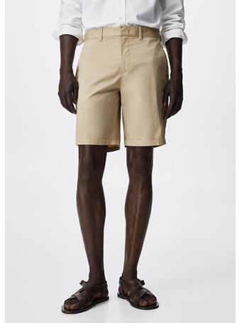 MANGO - Chino Bermuda Shorts CAMEL