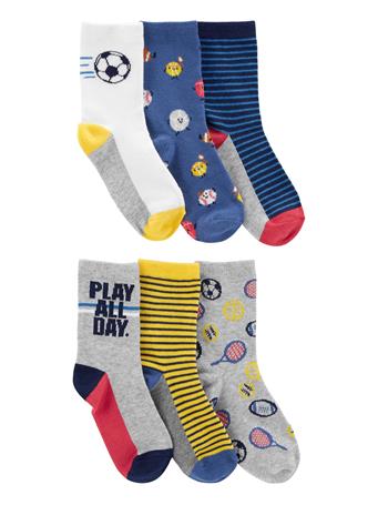 CARTER'S - 6-Pack Sports Socks NO COLOR
