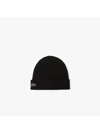 LACOSTE - Wool Beanie BLACK