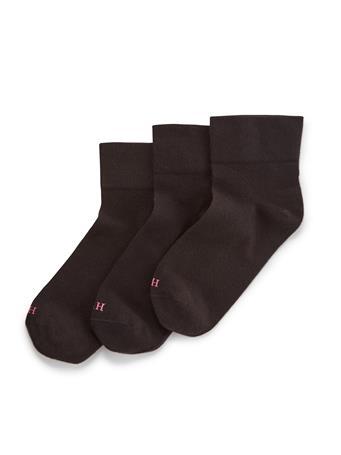 HUE - Cotton Body Sock Shorty 3 Pack BLACK