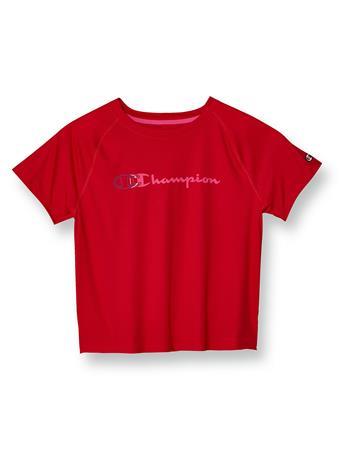 CHAMPION - Absolute Graphic Tee, Silicone Logo CHEERFUL RED