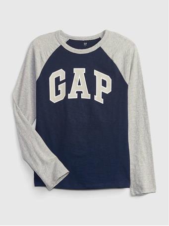 GAP - Kids Gap Logo Raglan T-Shirt BLUE GALAXY
