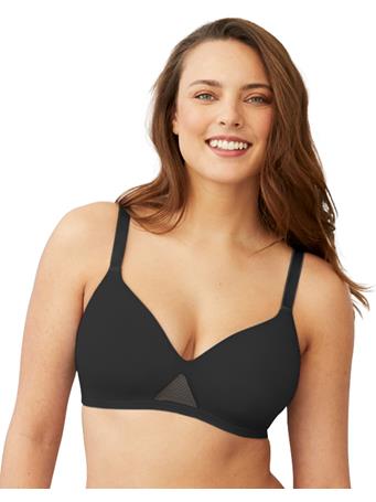 Hanes Women's Oh So Light Foam ComfortFlex Fit Wirefree Bra BLK/NUD