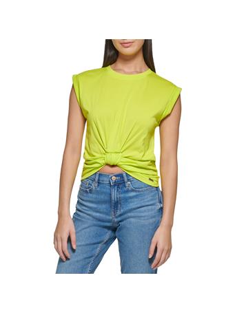 CALVIN KLEIN - Sleeveless Top With Knot in the Front MARGARITA