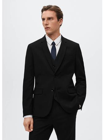MANGO - Super Slim-fit Suit Blazer BLACK