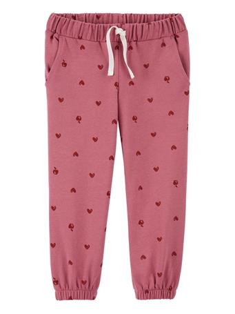 CARTER'S - Heart Pull-On French Terry Joggers PINK