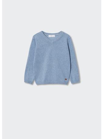 MANGO - V-neck Sweater 50BLUE