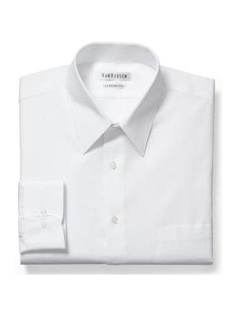 VAN HEUSEN - Poplin Dress Shirt 100 WHITE